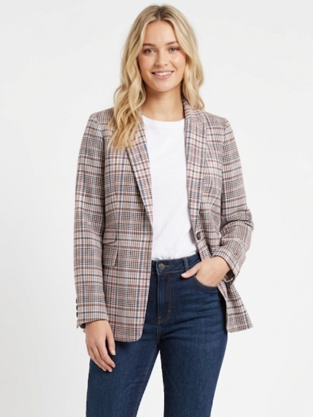 Talbots plaid blazer jacket size 14